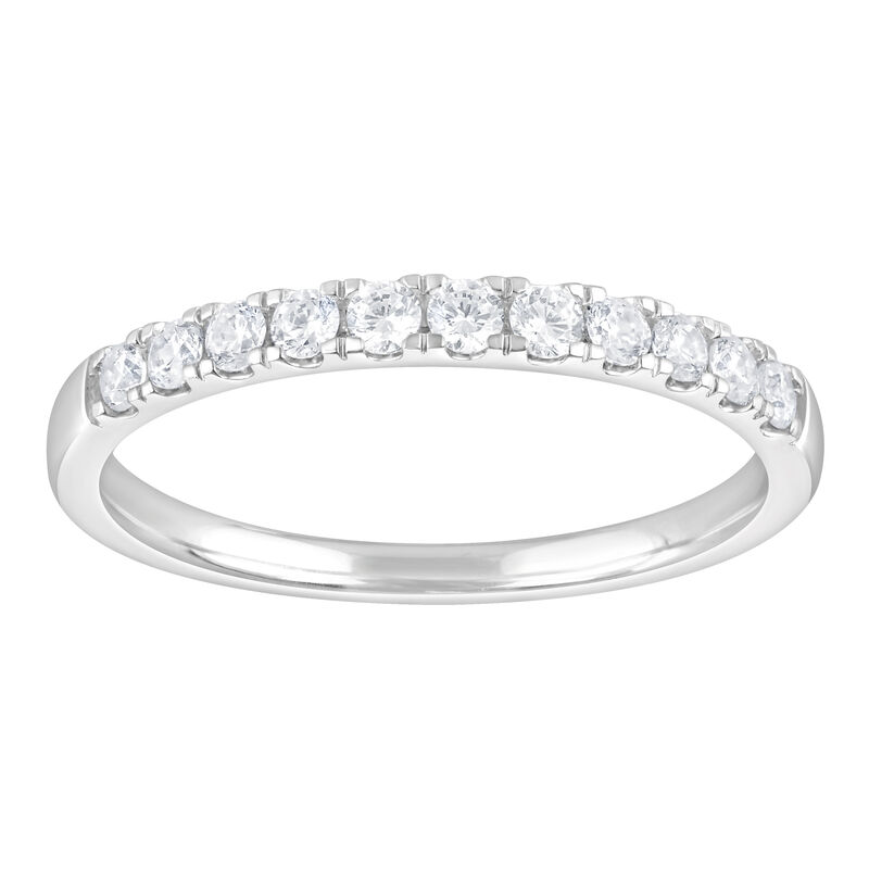 Round Lab Grown Diamond 1/2ctw. Anniversary Band in 10k White Gold image number null